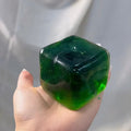 Dark Green Ice Cube Vasline Base Handmade Stress Ball