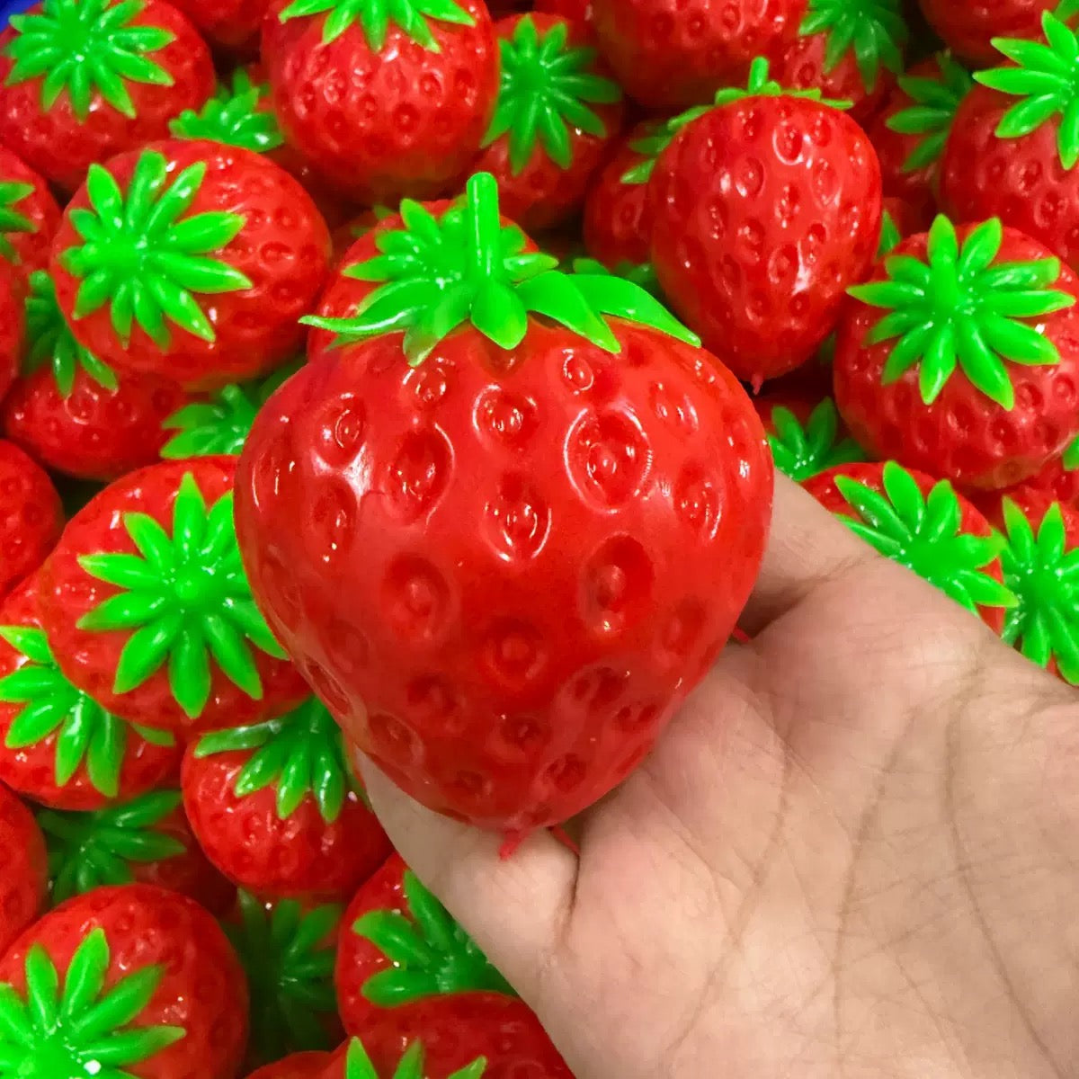 Crunchy Strawberry Stress Ball Squishy Stress Relief Decompression Toy