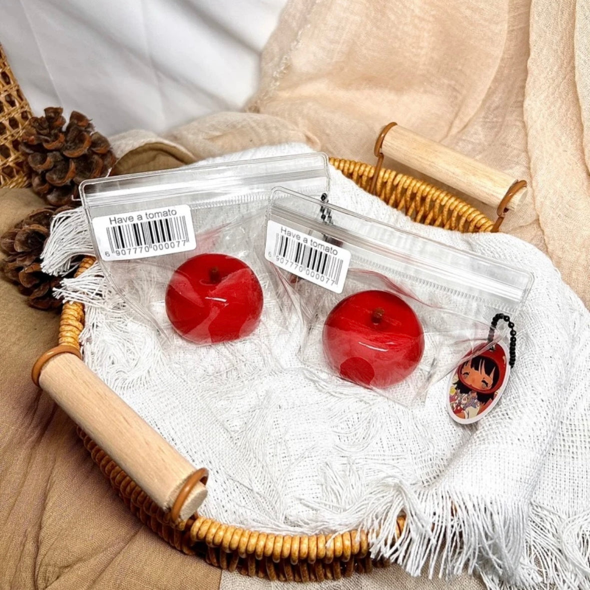 Handmade Apple Taba Squishy Toy - Christmas Series