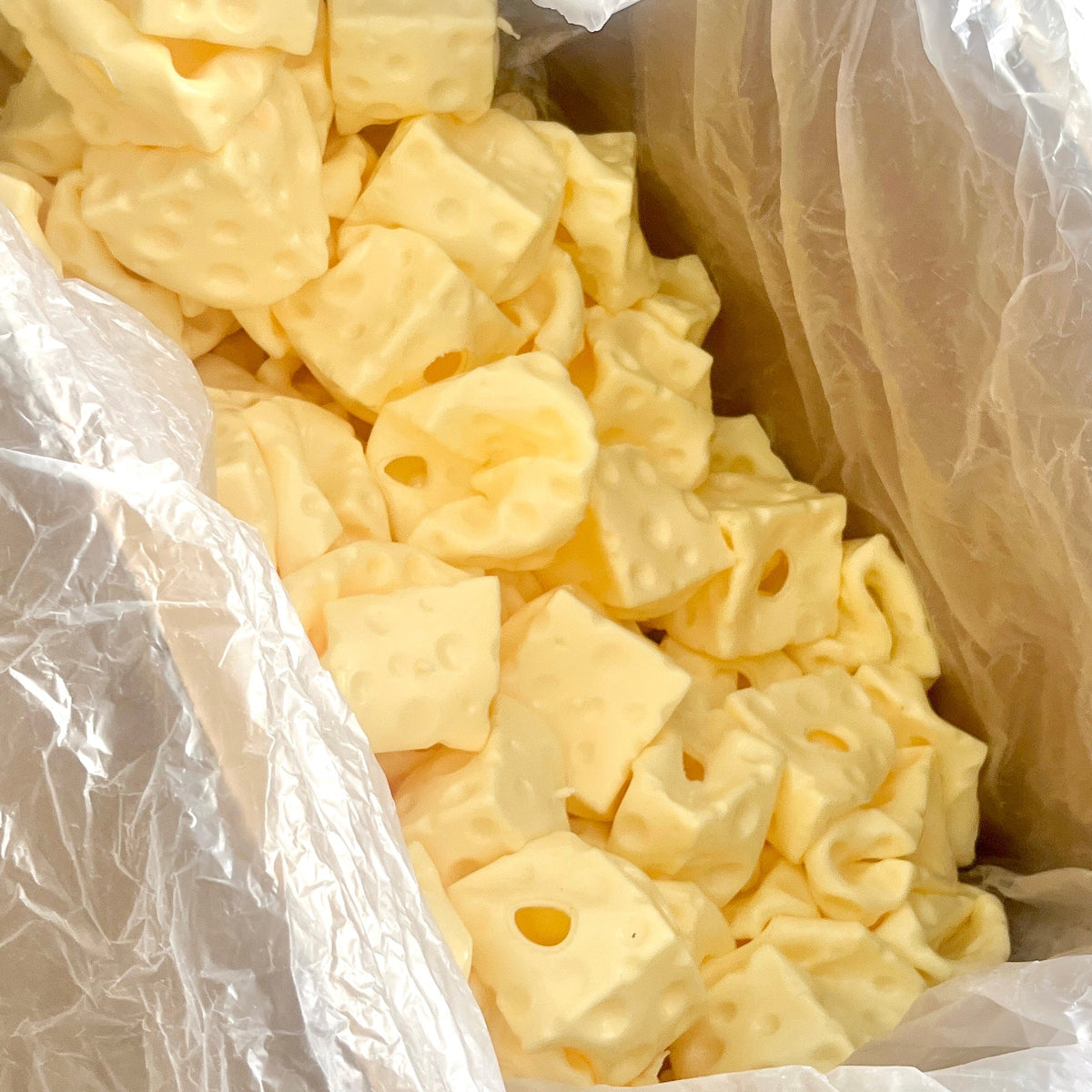7cm Jumbo Cheese Stress Ball Skin w/ Plug