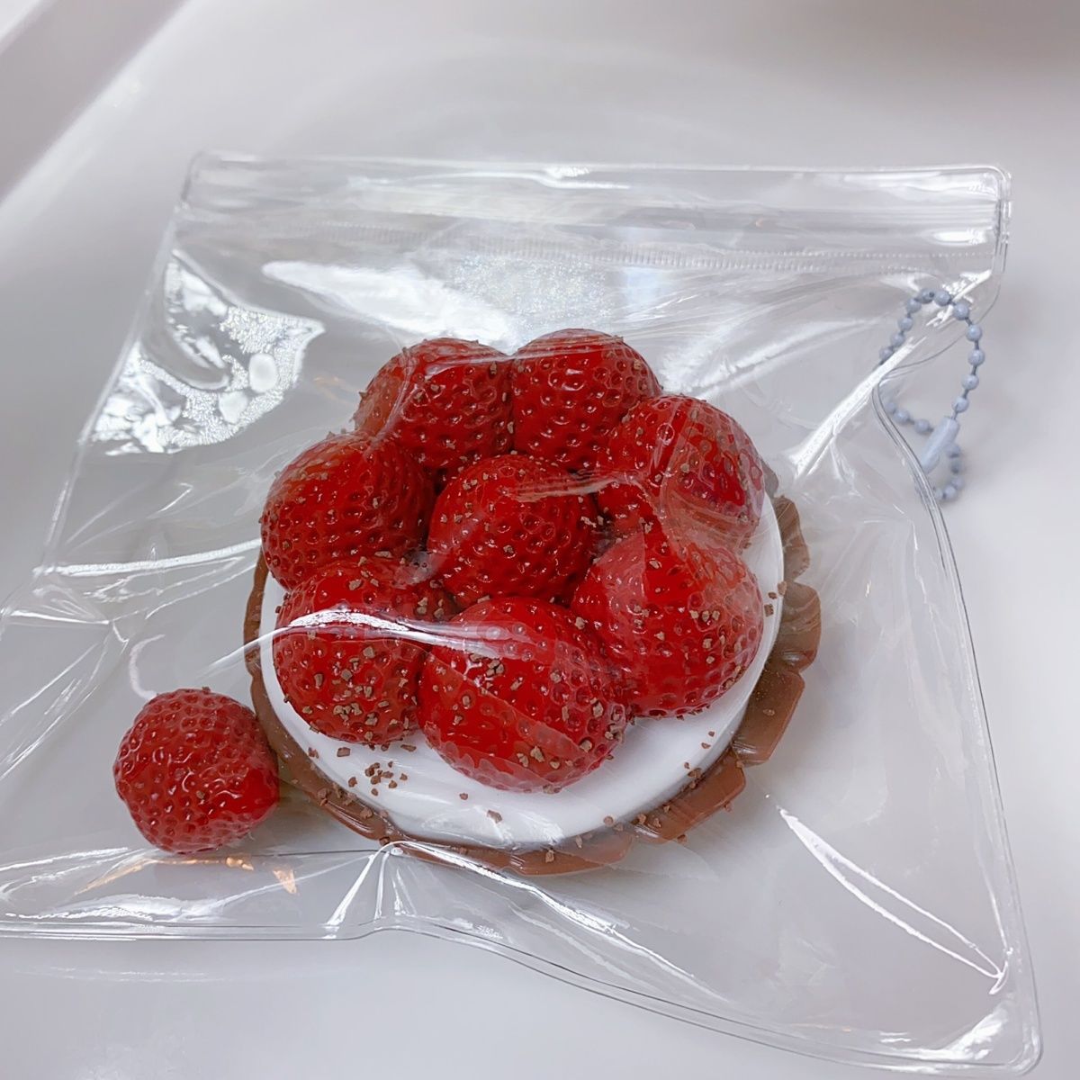 Handmade Silicone Raspberry Strawberry Tart Stress Relief Squishy Toy