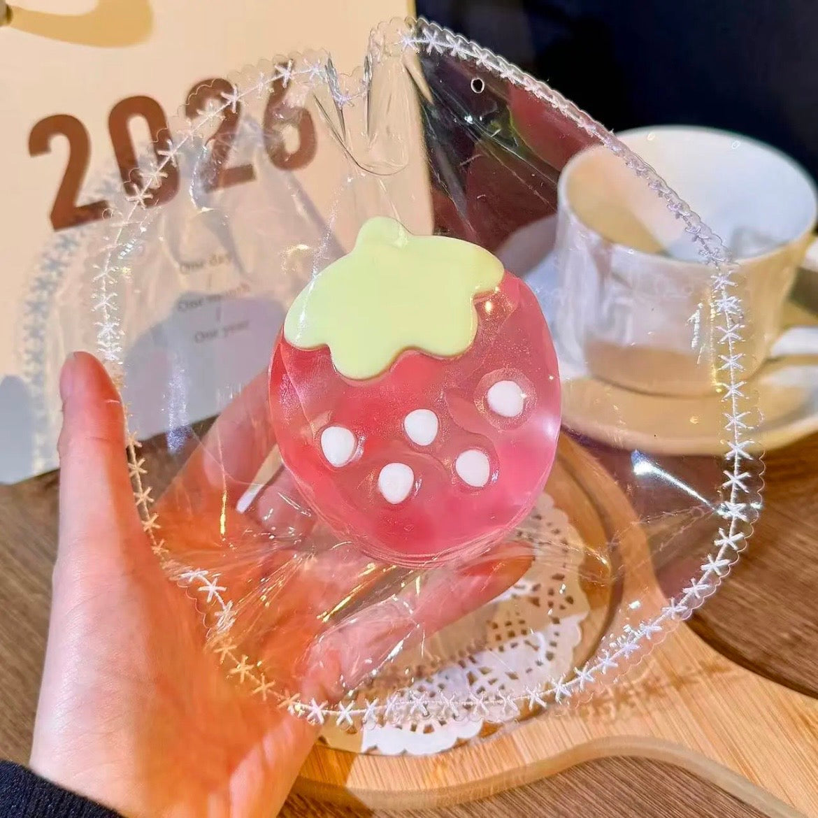 Strawberry Squishy Stress Relief Decompression Toy