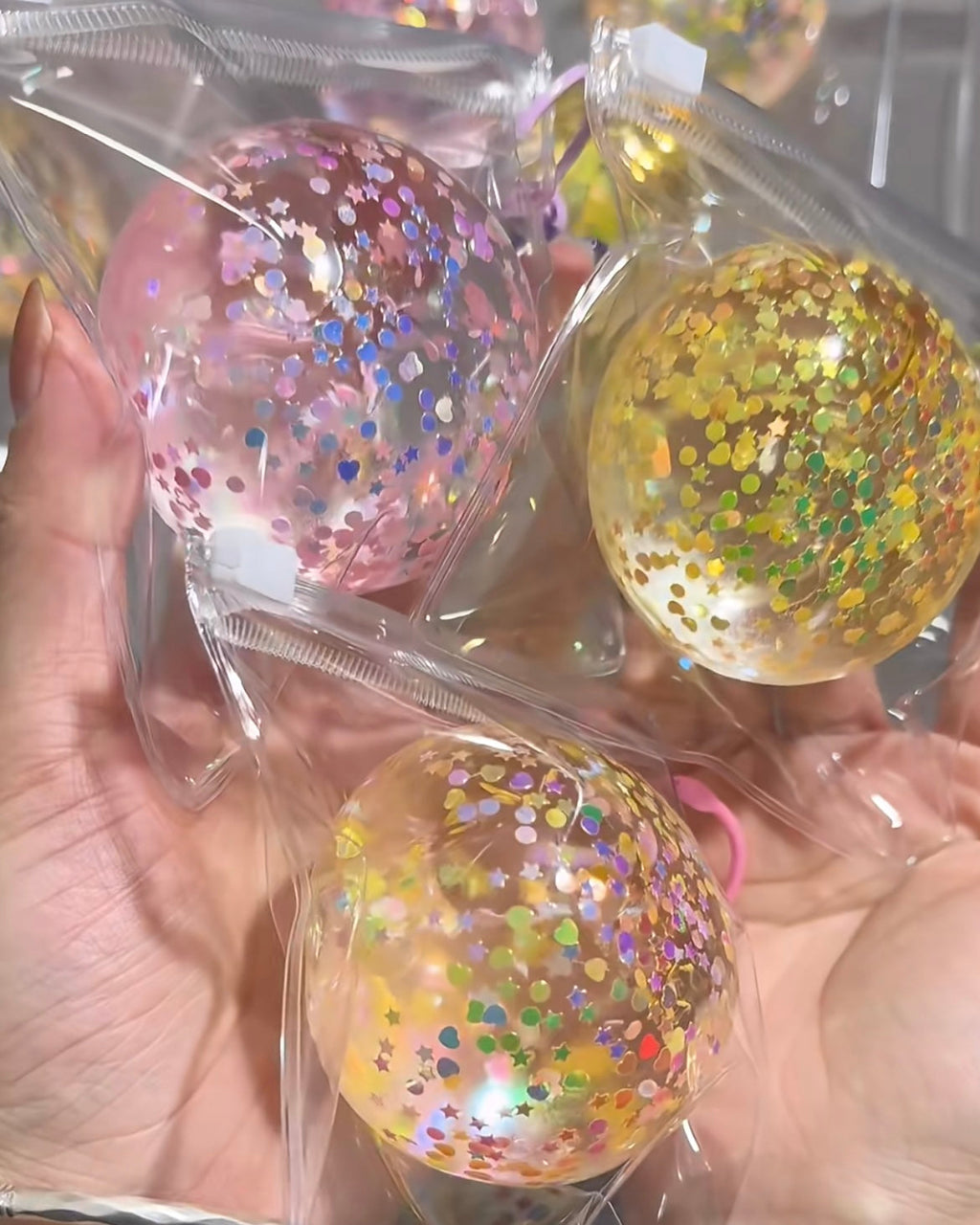 Glitter Maltose Stress Ball Squishy Stress Relief Decompression Toy