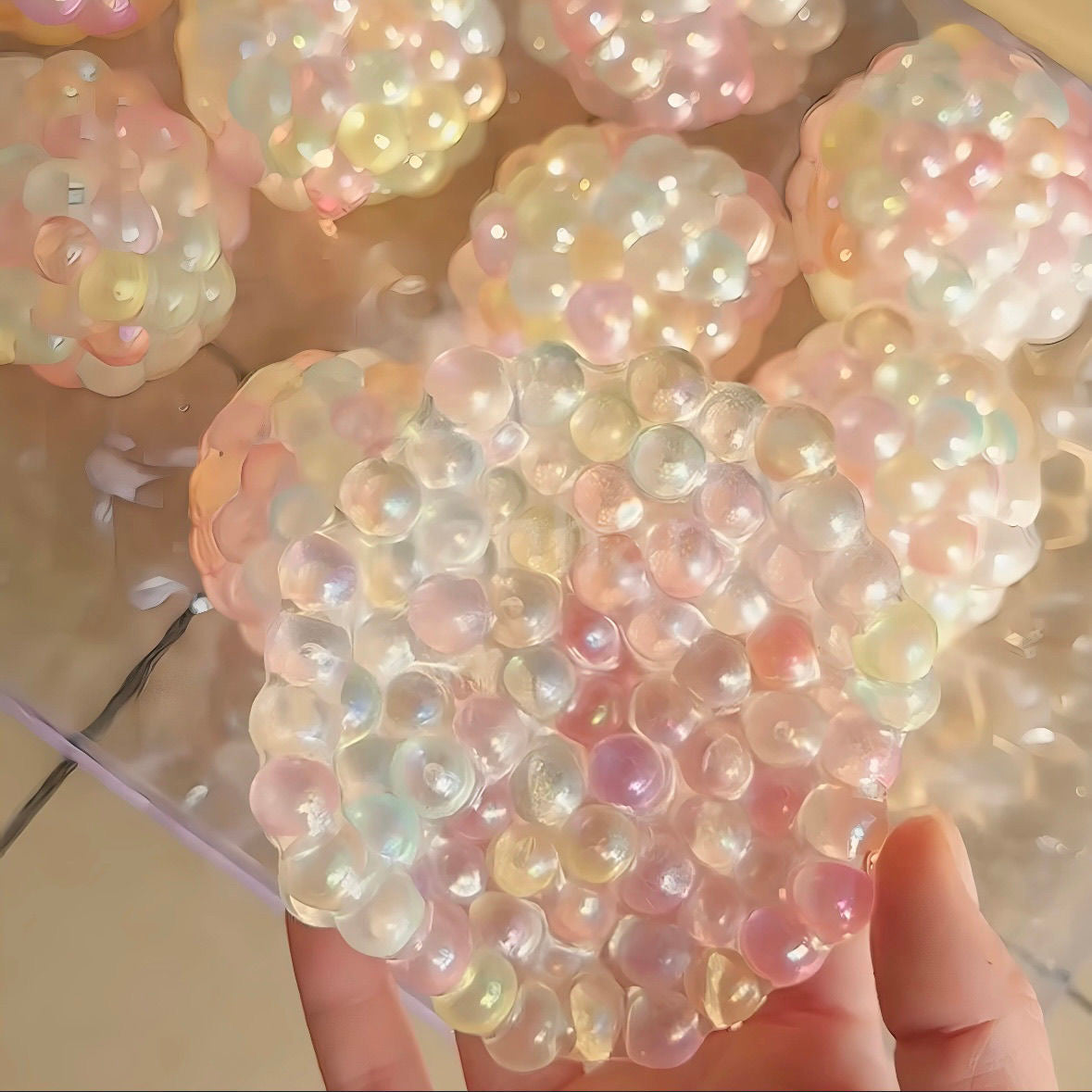 Color Shifting Beads Handmade Stress Balls