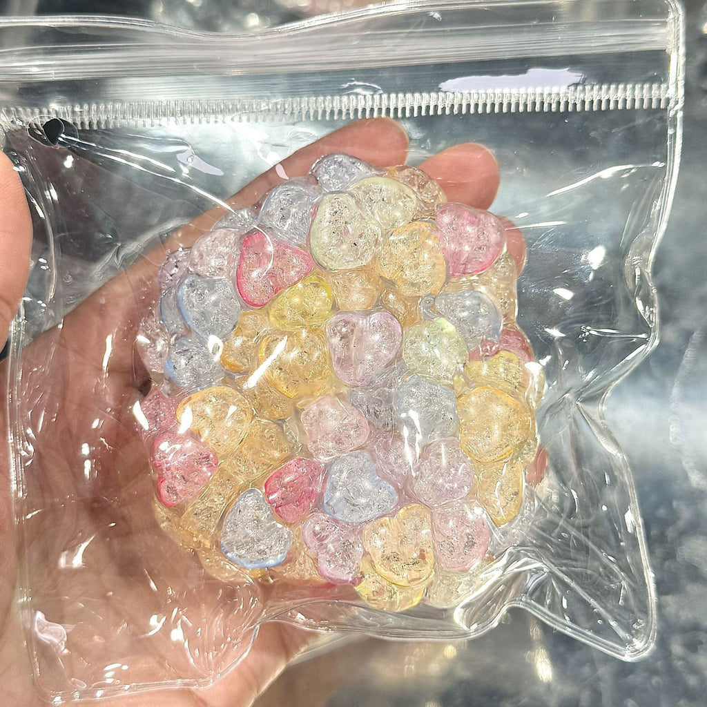 Stress Ball Heart Beads Squishy Stress Relief Decompression Toy