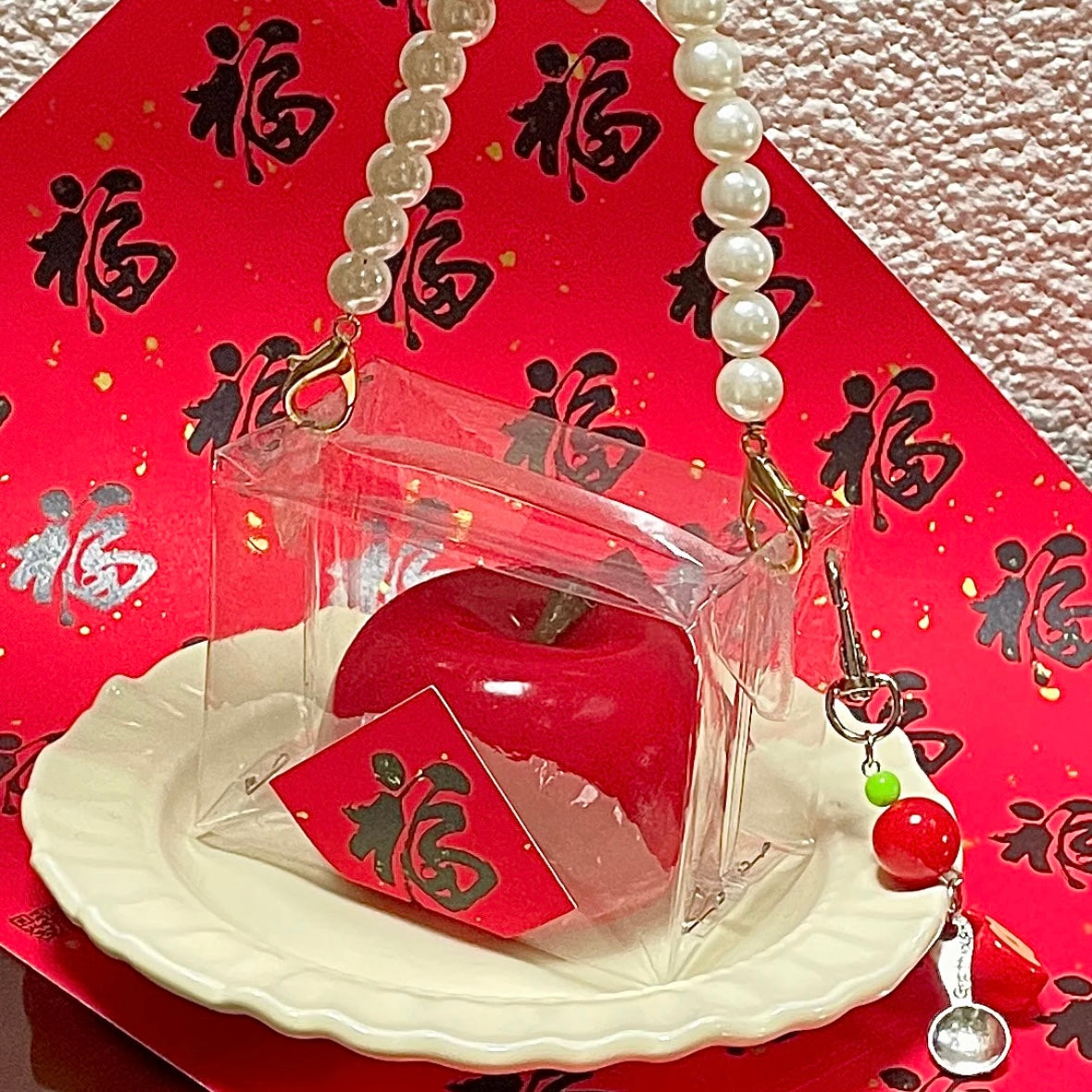 Handmade Apple Taba Squishy Toy - Christmas Series