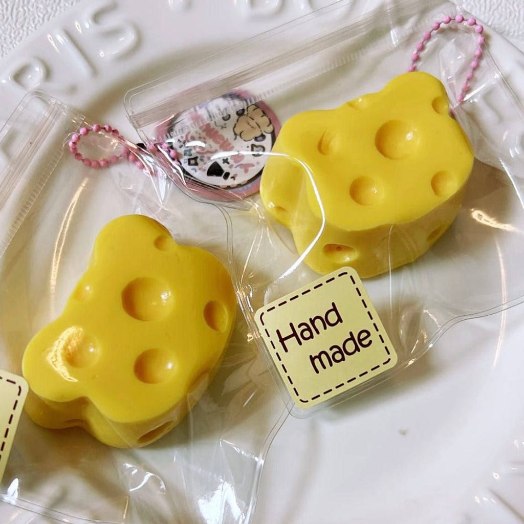 Handmade Bear Shape Cheese Taba Squishy Toy