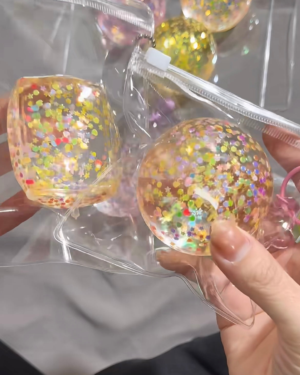 Glitter Maltose Stress Ball Squishy Stress Relief Decompression Toy
