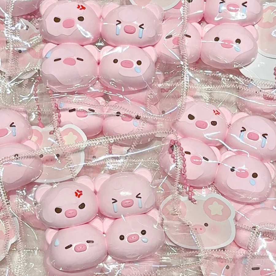 4pcs Pink Pigs Taba Squishy Toy