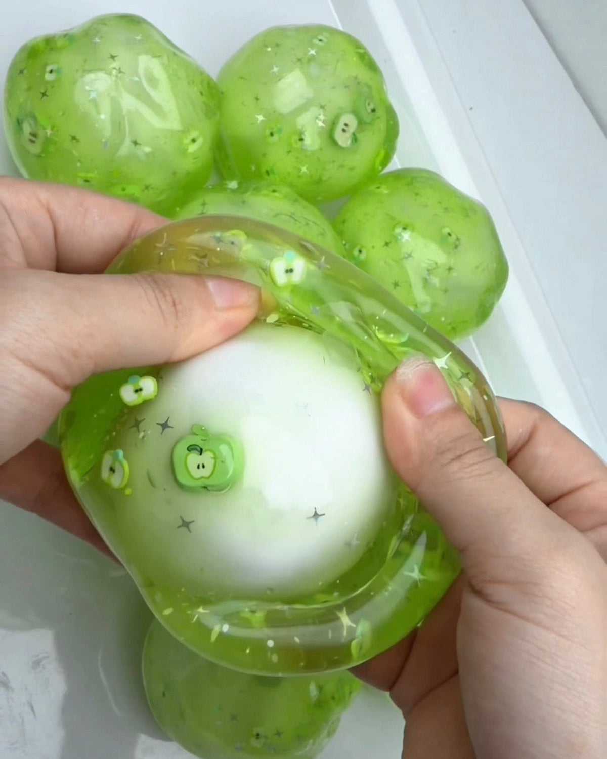 Apple Cracking Ball Stress Ball Squishy Stress Relief Fidget Toy