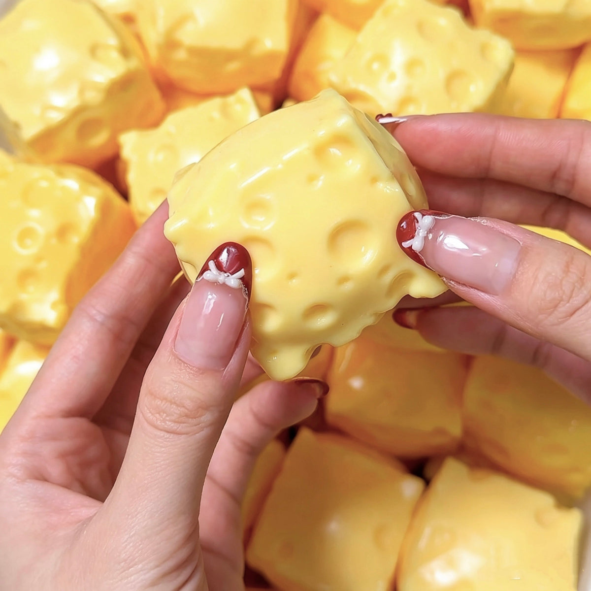 Mini Blocks Cheese Stress Ball Squishy Stress Relief Decompression Toy