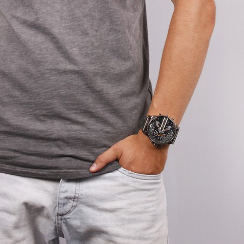 Diesel DZ7331 Big Daddy 2.0 Chronograph Men's Watch – Blue Dial & Grey Stainless Steel Strap