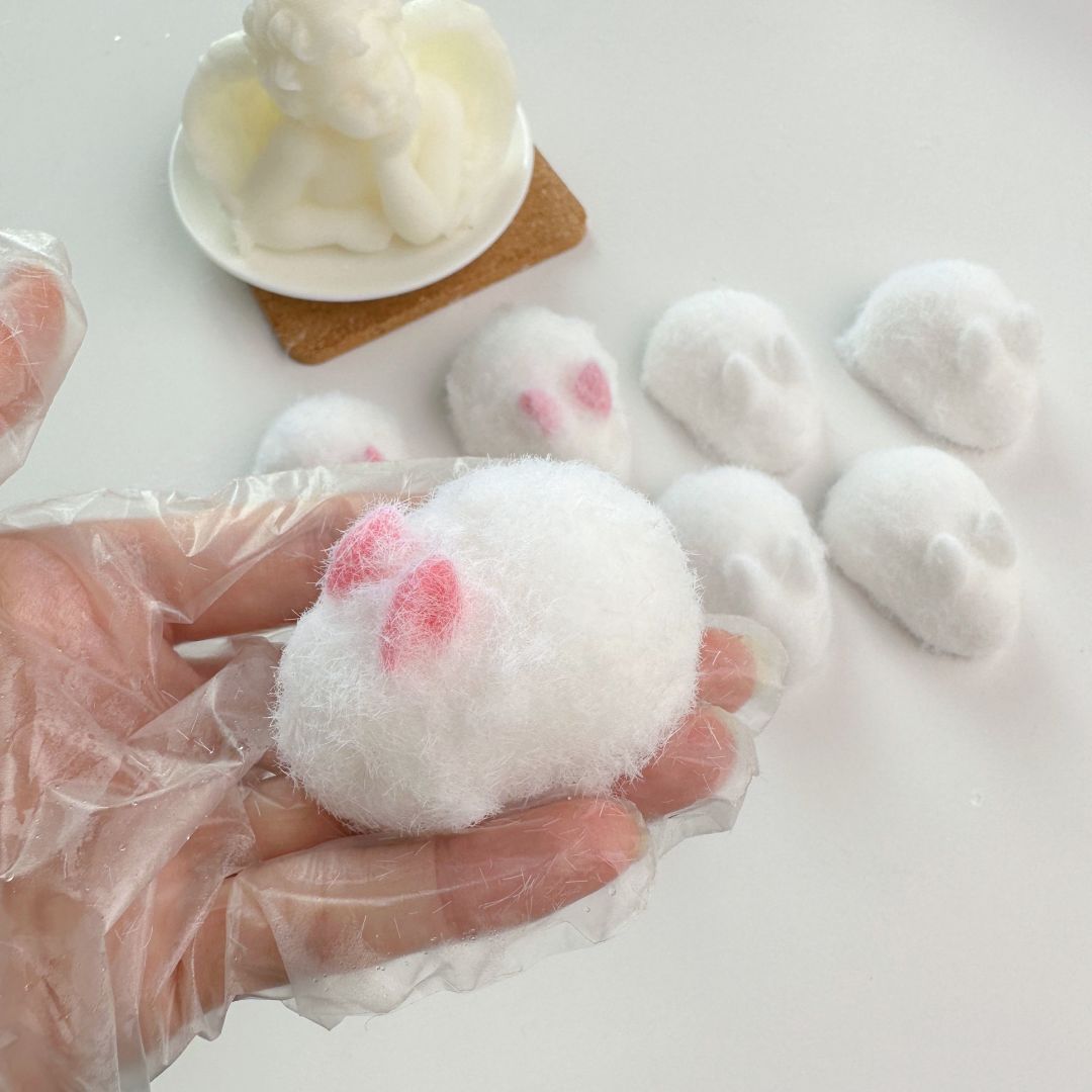 2pcs Handmade Rabbit Bunny Taba Squishy Toy
