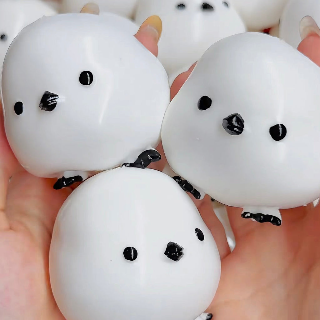 Crunchy White Chicks Bead & Clay Base Stress Ball Squishy Stress Relief Decompression Toy