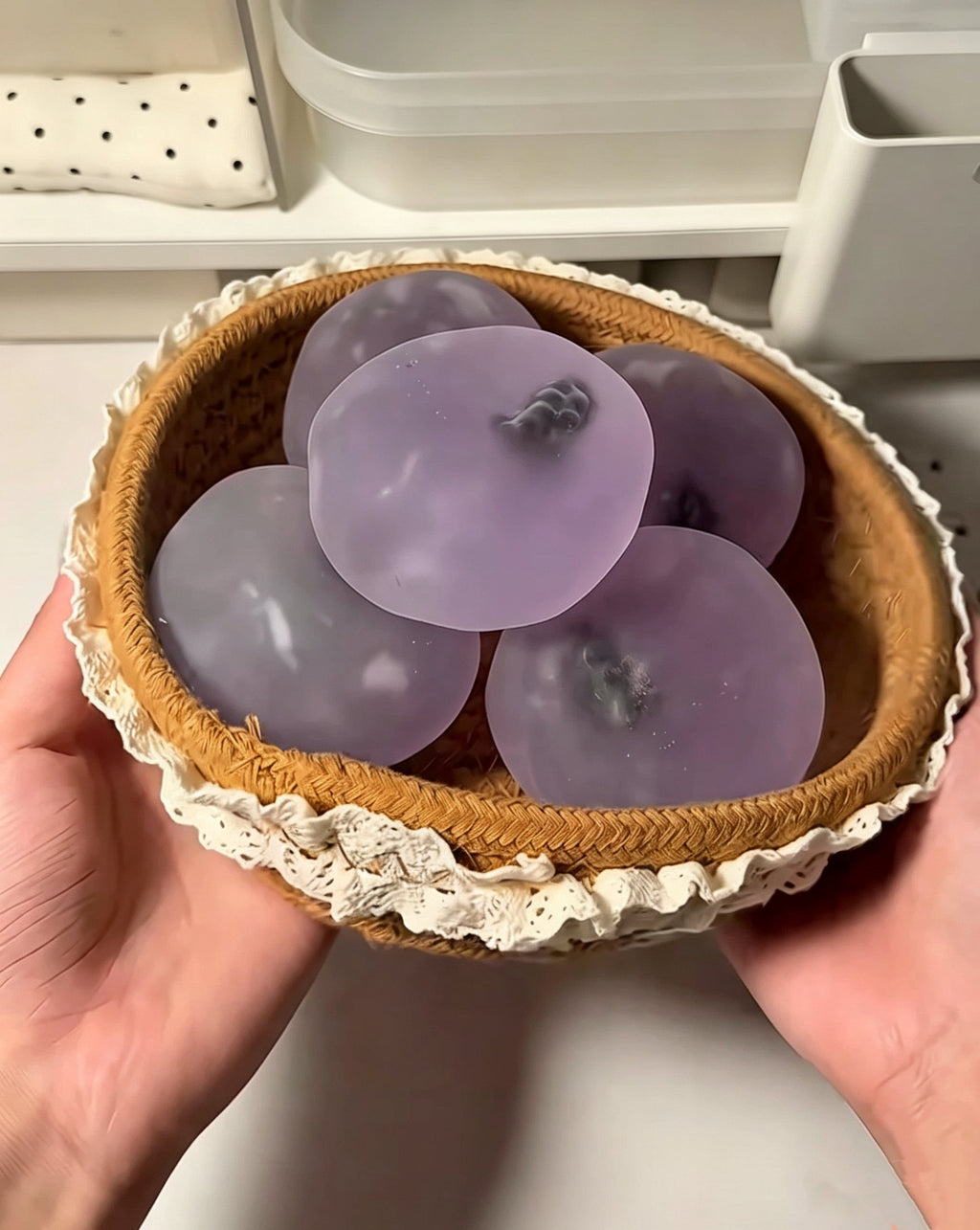 Coconut Oil Grapes Stress Ball Squishy Stress Relief Decompression Toy