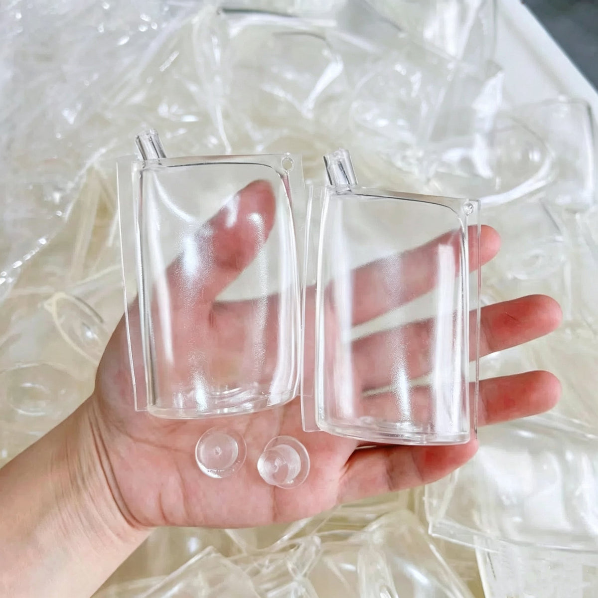 Straw Paper Container Stress Ball Skin w/ Plug