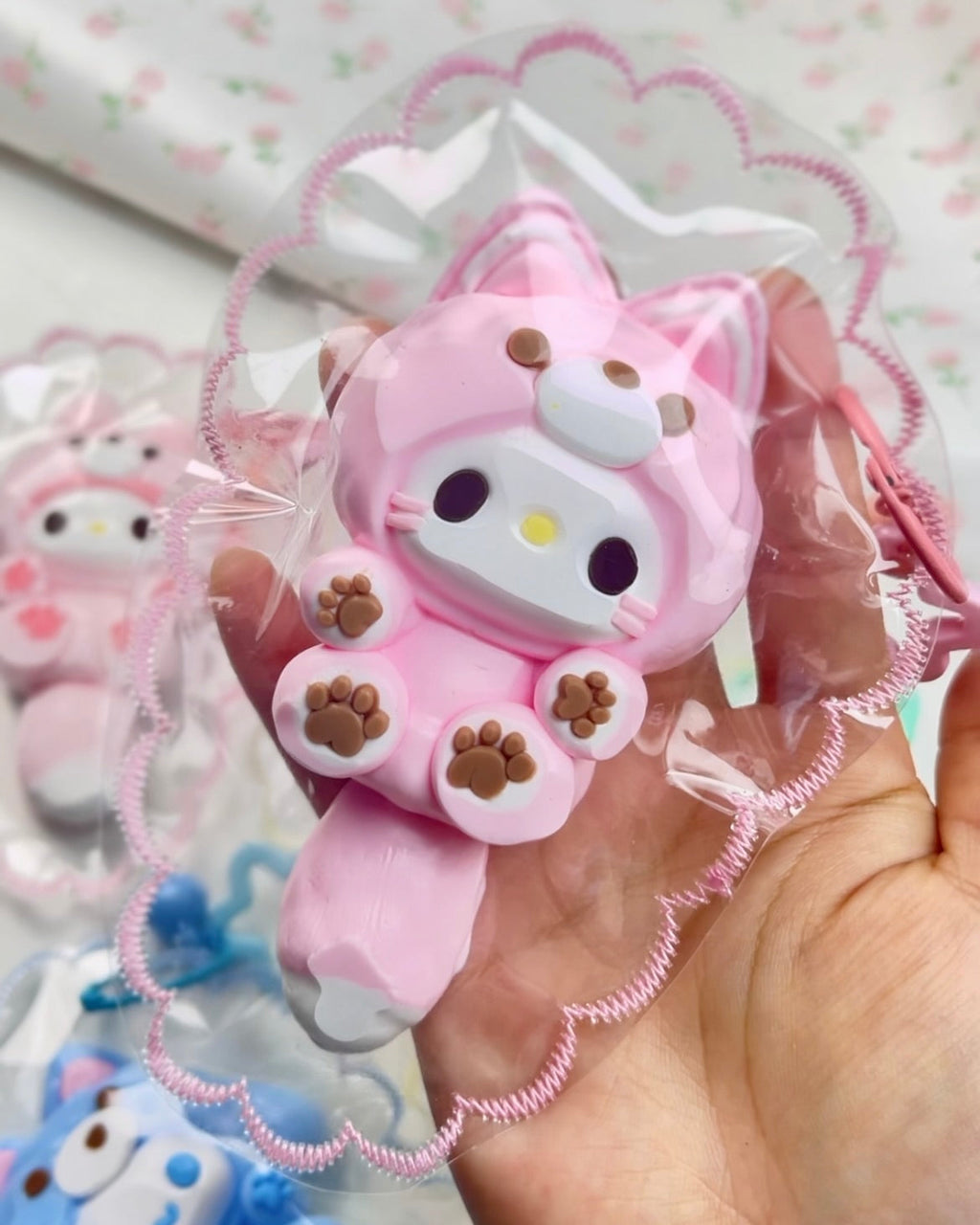 Big Tail Cartoon Suit Kuromi Kitty Squishy Stress Relief Decompression Toy