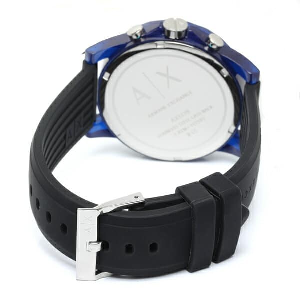 Armani Exchange Outerbanks AX1339 Men's Chronograph Watch – Black Dial with Black Silicone Strap