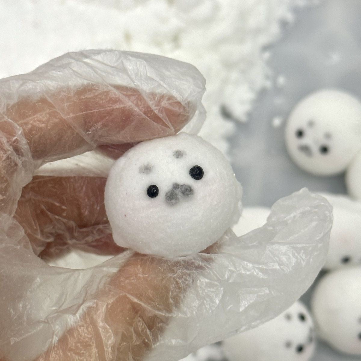 1pc/2pcs/4pcs Handmade Mini Seal Taba Squishy Toy