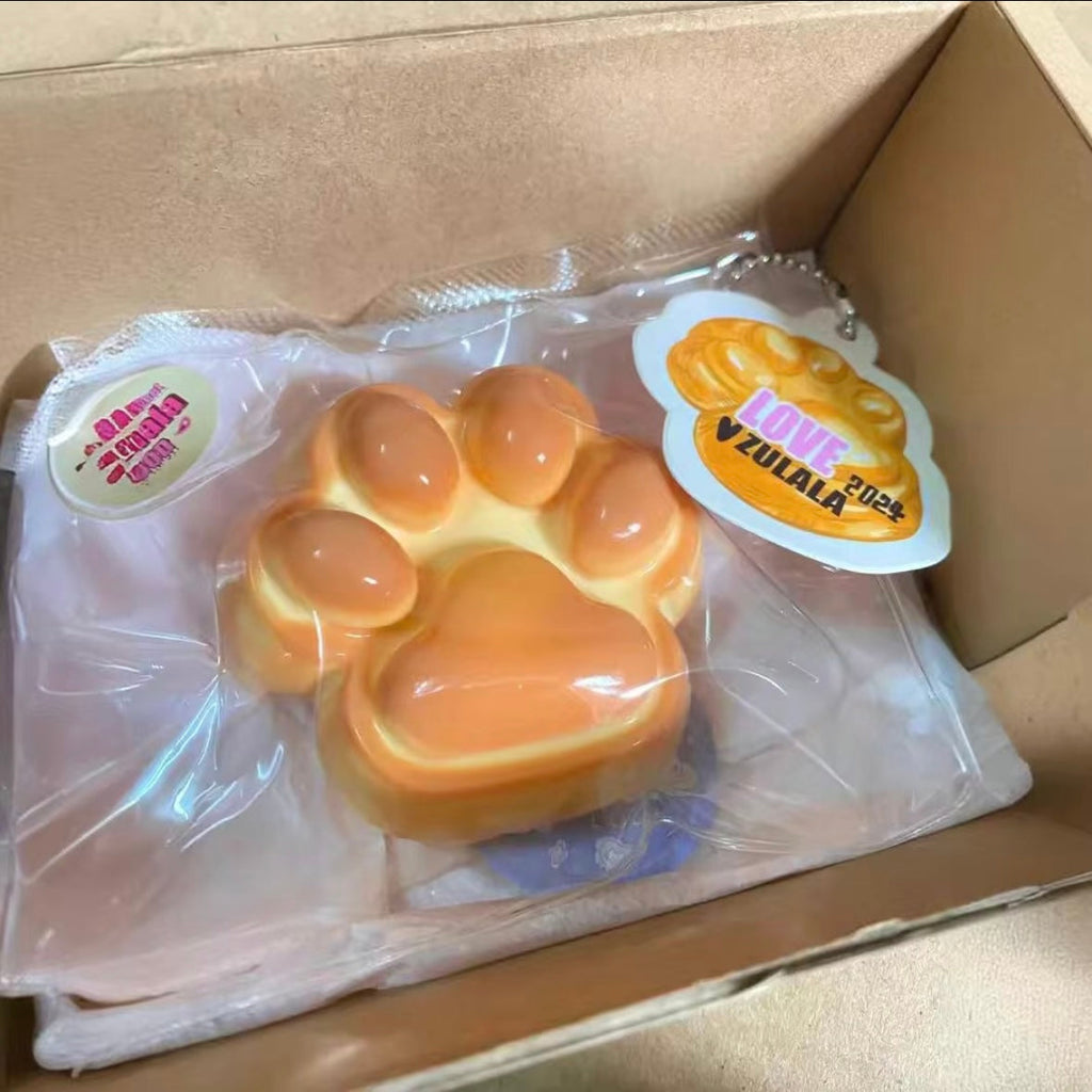 Handmade Silicone Caramel Cat's Paw Taba Squishy Toy