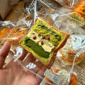 Handmade Matcha Toast Slices Taba Squishy Toy