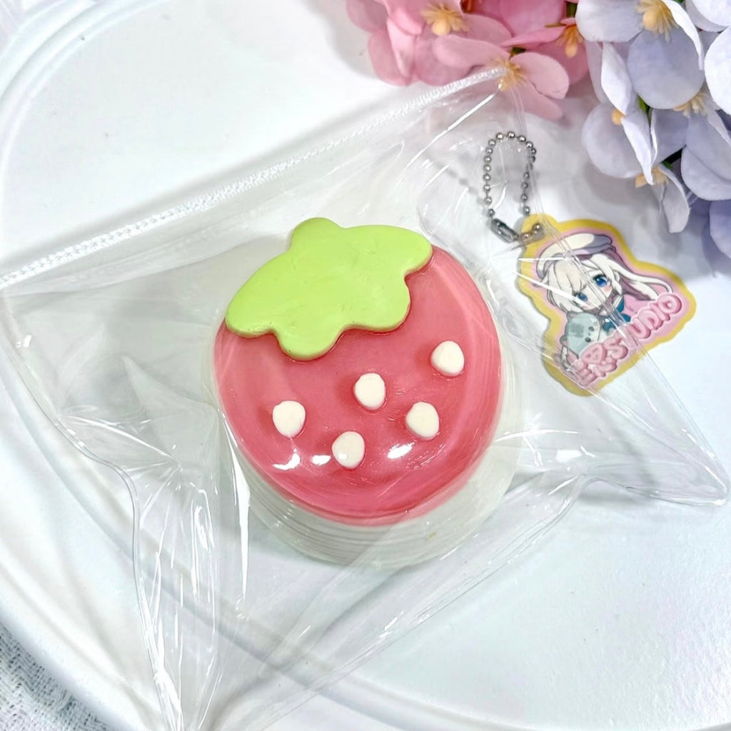180g Handmade Silicone Strawberry Stress Relief Squishy Toy