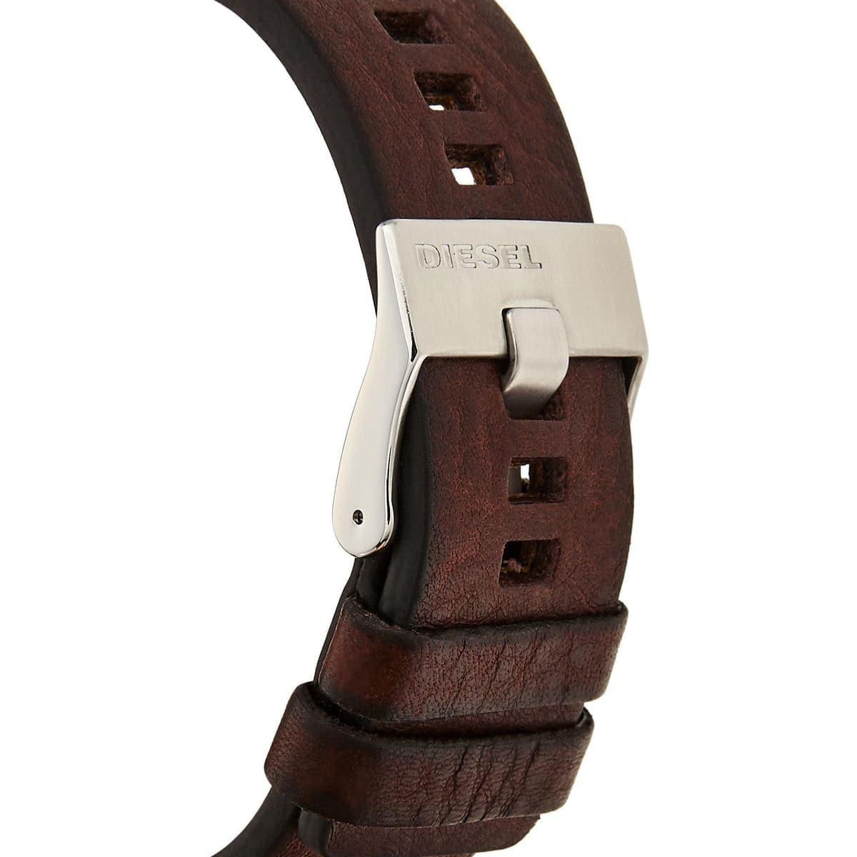 Diesel DZ7343 BAMF Chronograph Men's Watch – Beige Dial & Brown Leather Strap