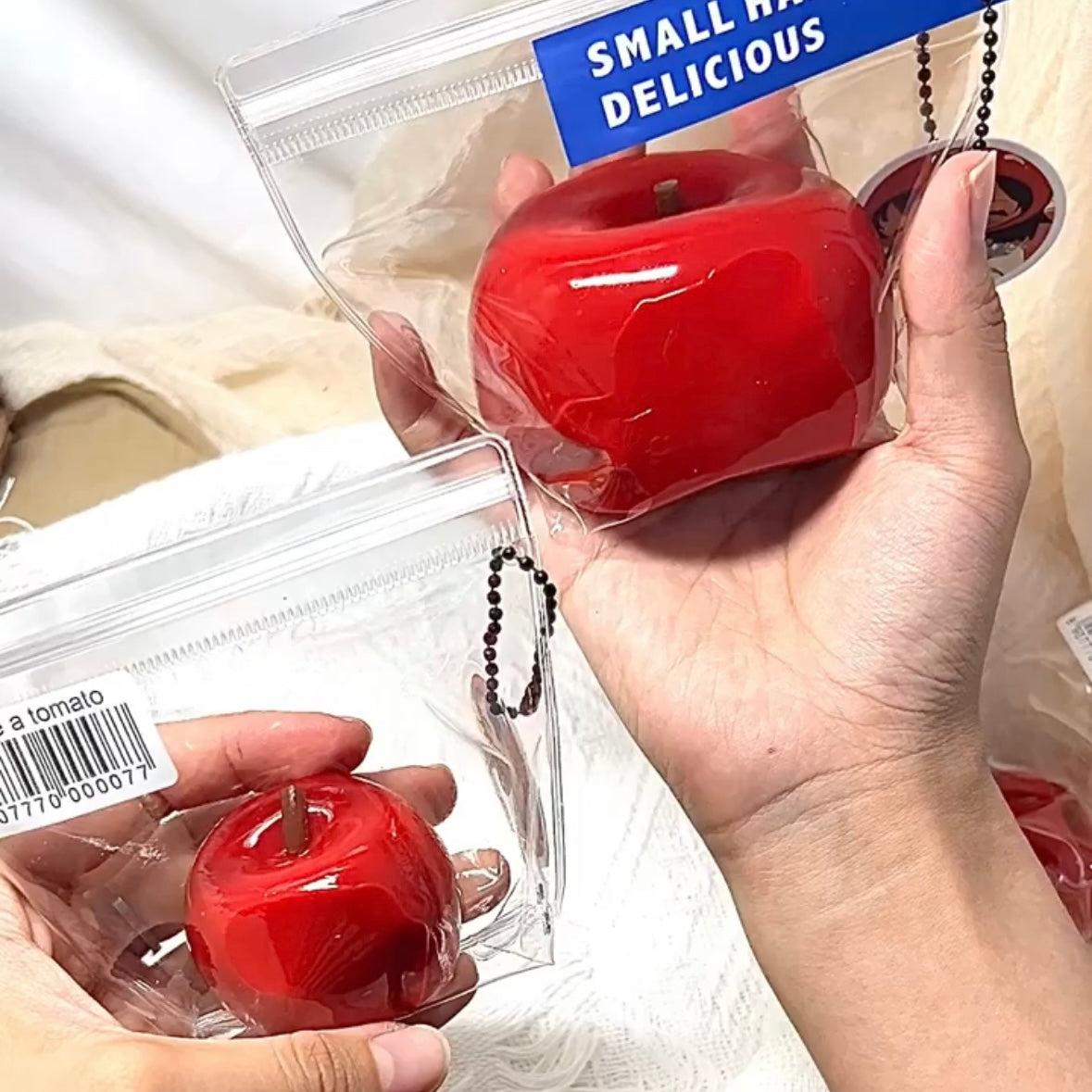 Handmade Apple Taba Squishy Toy - Christmas Series