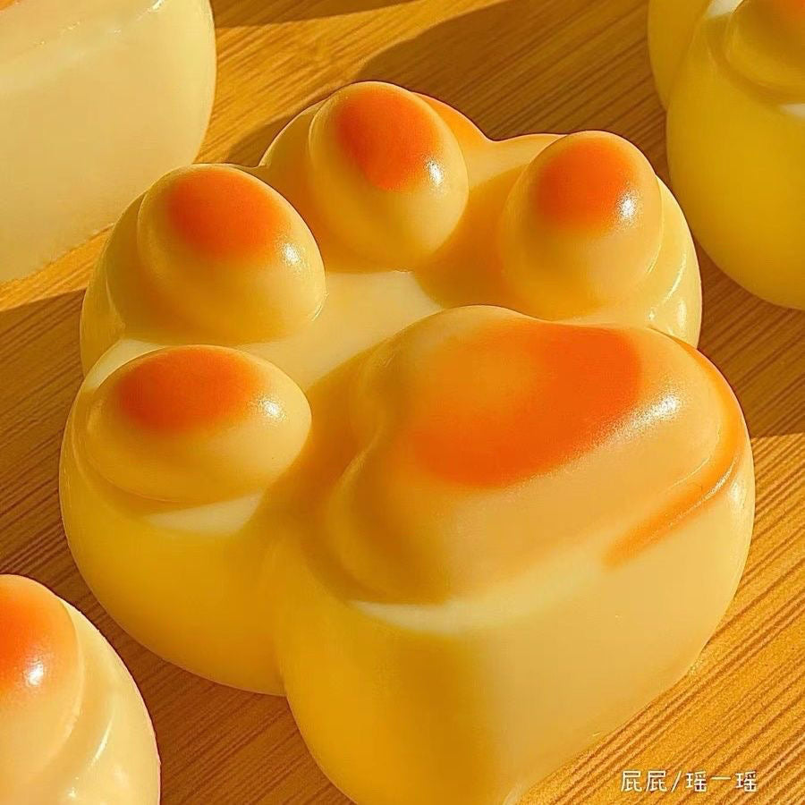Handmade Silicone Caramel Cat's Paw Taba Squishy Toy