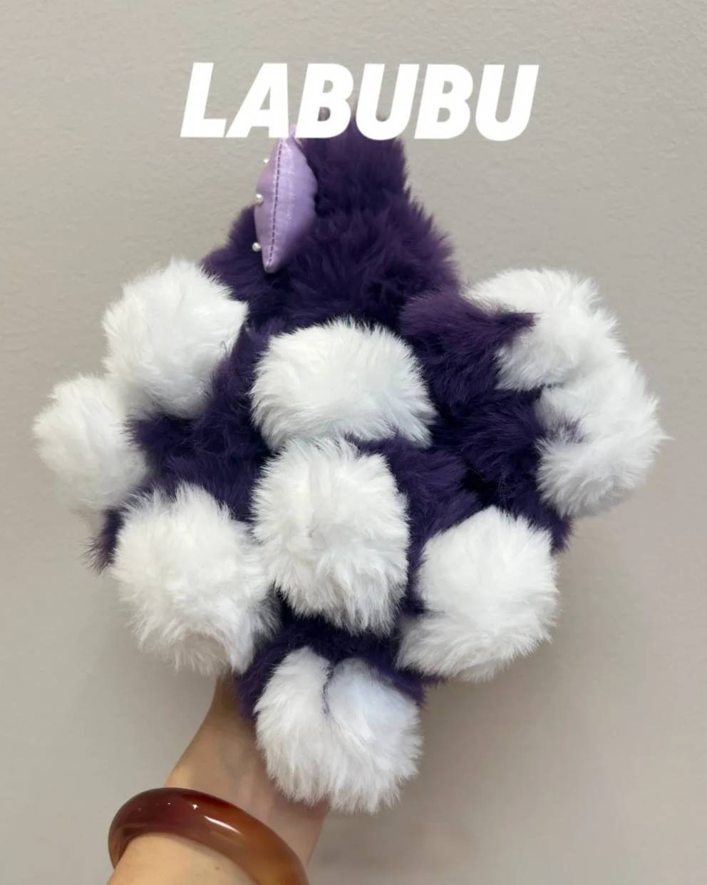 18cm Retrofit Nine-Tails Labubu Plush Toy - Handmade Unique Labubu Custom Design